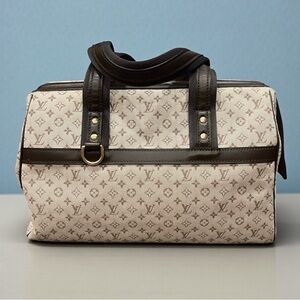 Louis Vuitton Josephine Mini Lin GM Bag – Gray/Black Monogram, Zip Top